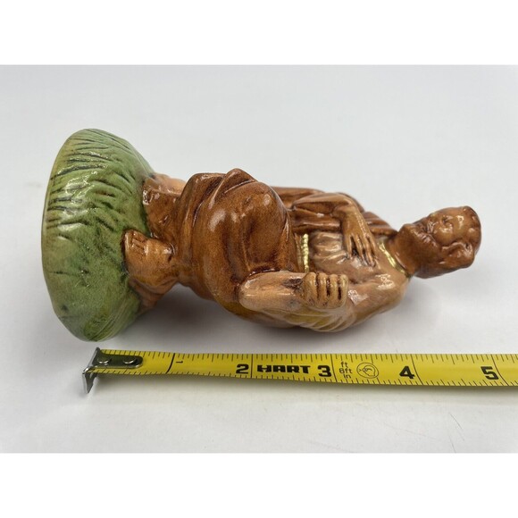 Vintage Atlantic Mold Nativity Joseph Hand Painted 5" No Staff - Picture 6 of 7